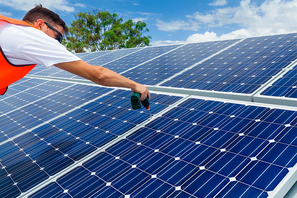 Photovoltaik, Solaranlage-Installation